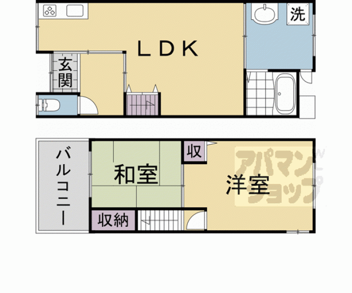 【醍醐下山口町貸家】間取