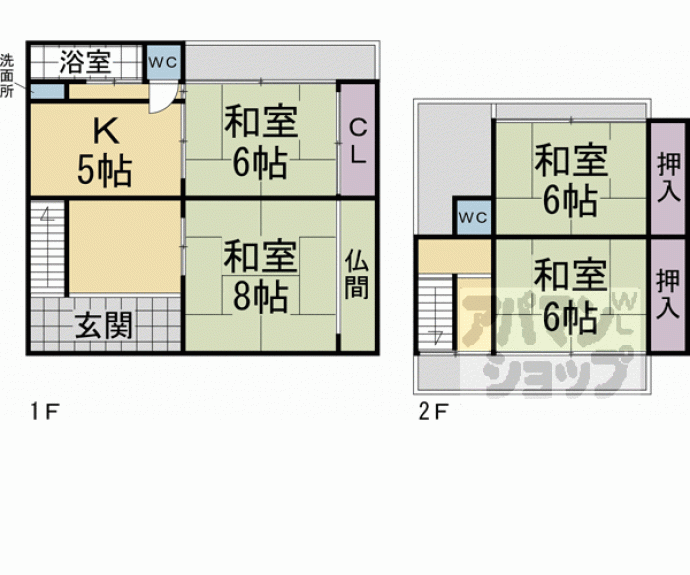 【フチ町貸家】間取