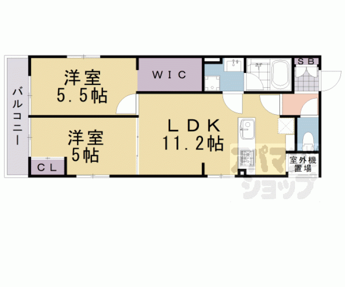 【Ｆｏｒｅｓｔ　Ｇａｒｄｅｎ室町御池】間取