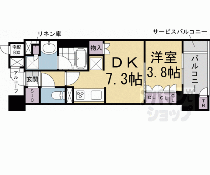 【ブランズ京都河原町通】間取