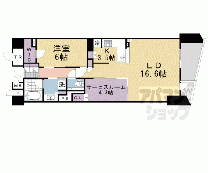 【ブランズ京都河原町通】間取