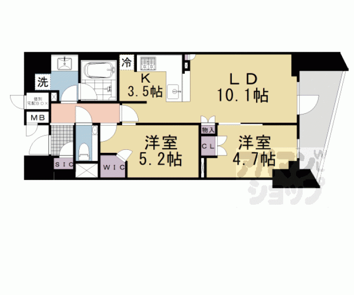 【ブランズ京都河原町通】間取