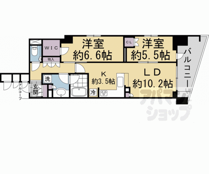 【ブランズ京都河原町通】間取