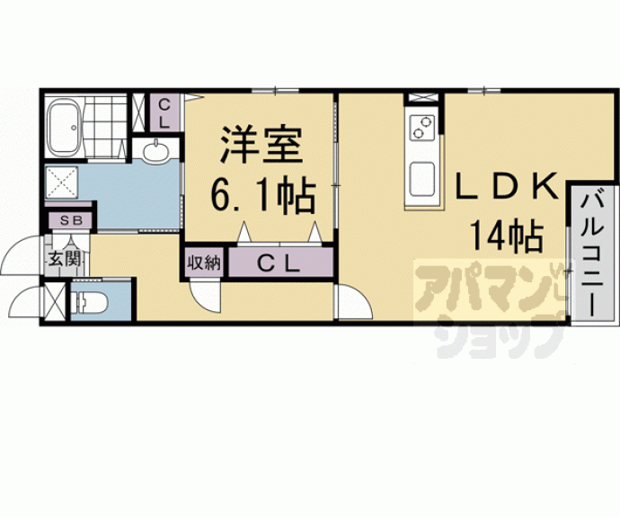 【ComfyCourt五条西洞院】間取