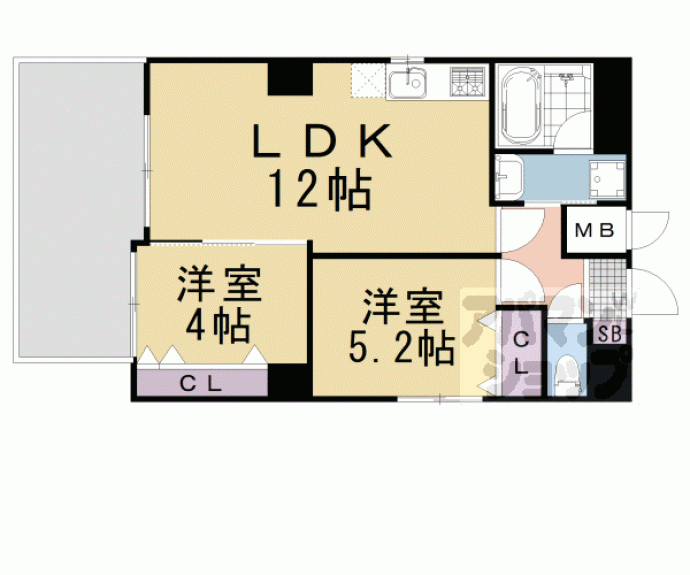 【Ｏｒｃｈｉｄ　Ｃｏｕｒｔ四条大宮】間取