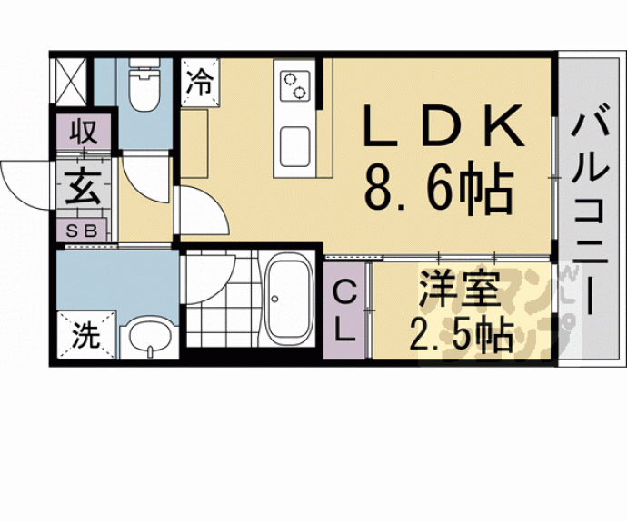 【Ｔｈｅ　Ｂｒｉｇｈｔ　Ｒｅｓｉｄｅｎｃｅ　京都東寺】間取