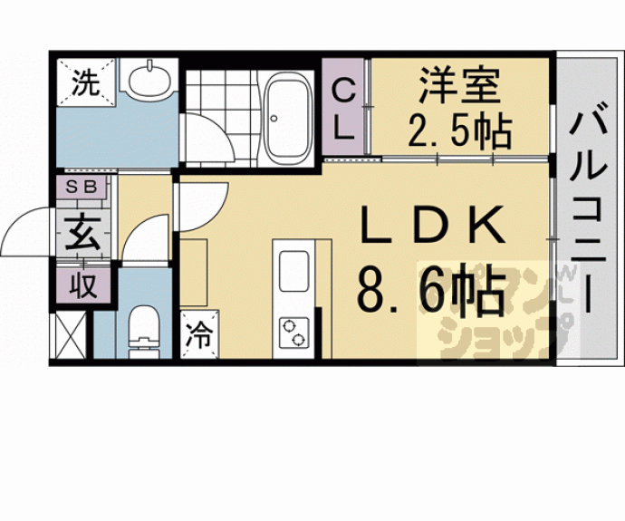 【Ｔｈｅ　Ｂｒｉｇｈｔ　Ｒｅｓｉｄｅｎｃｅ　京都東寺】間取