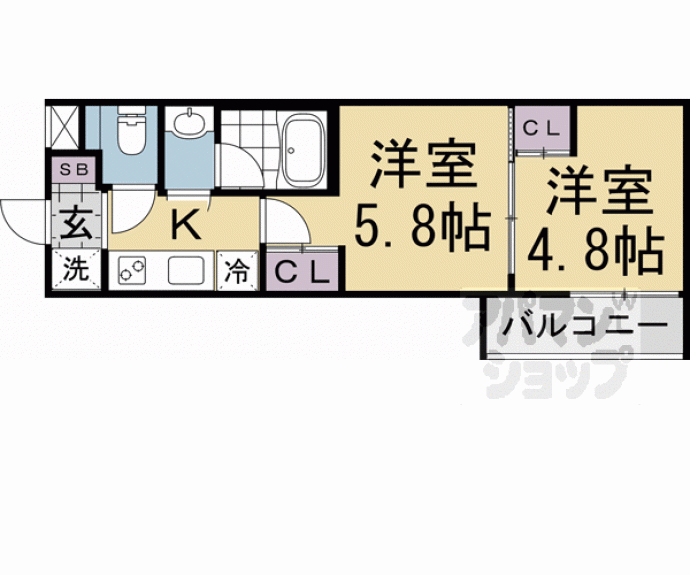 【Ｔｈｅ　Ｂｒｉｇｈｔ　Ｒｅｓｉｄｅｎｃｅ　京都東寺】間取