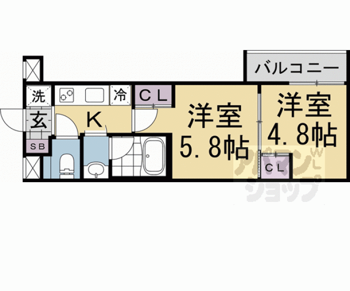 【Ｔｈｅ　Ｂｒｉｇｈｔ　Ｒｅｓｉｄｅｎｃｅ　京都東寺】間取