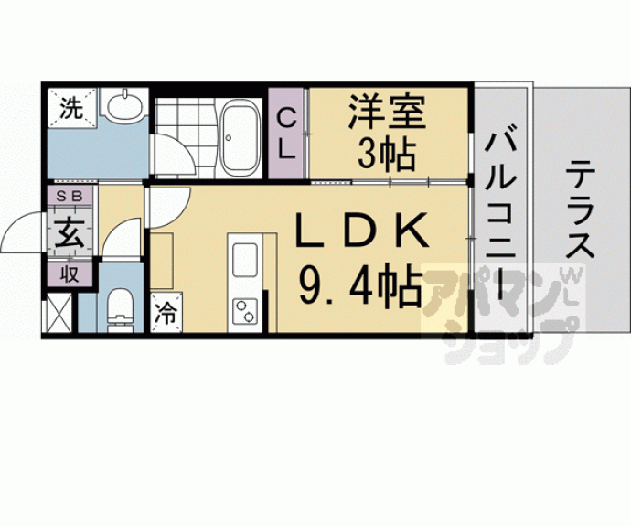 【The Bright Residence 京都東寺】間取