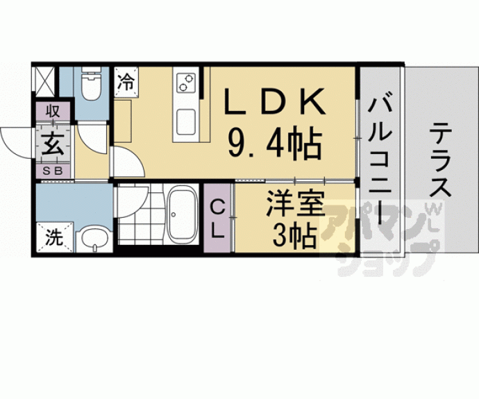 【Ｔｈｅ　Ｂｒｉｇｈｔ　Ｒｅｓｉｄｅｎｃｅ　京都東寺】間取