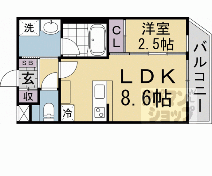 【Ｔｈｅ　Ｂｒｉｇｈｔ　Ｒｅｓｉｄｅｎｃｅ　京都東寺】間取