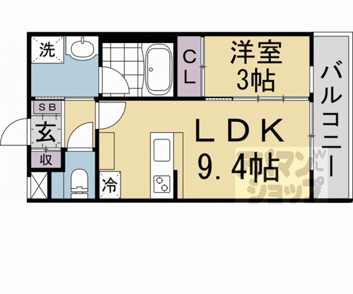 【Ｔｈｅ　Ｂｒｉｇｈｔ　Ｒｅｓｉｄｅｎｃｅ　京都東寺】間取