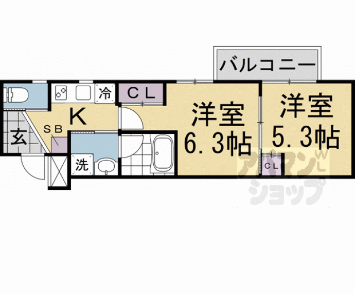 【The Bright Residence 京都東寺】間取