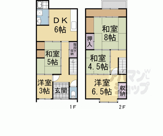 【紫野宮西町貸家】間取