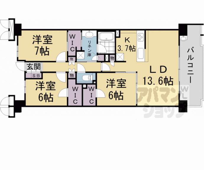 【プレミスト京都松ヶ崎】間取