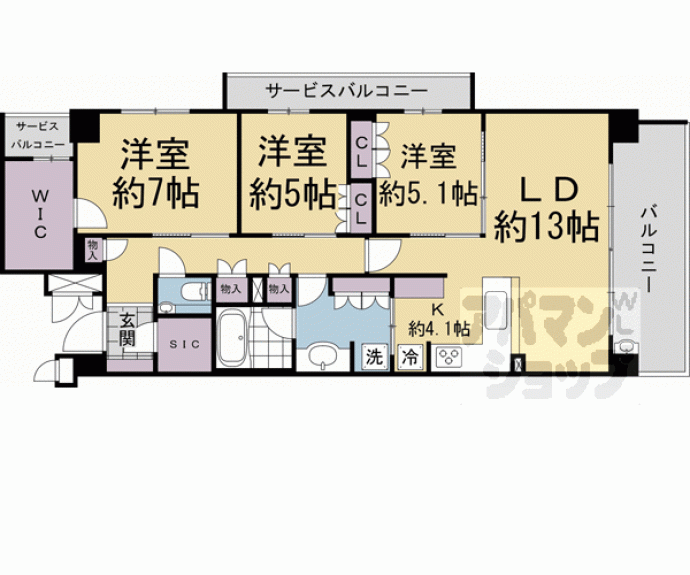 【プレミスト京都松ヶ崎】間取