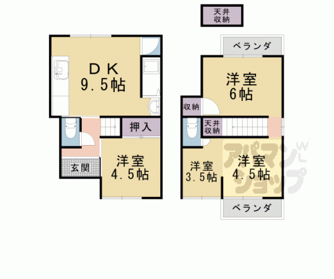 【大塚中溝町貸家】間取