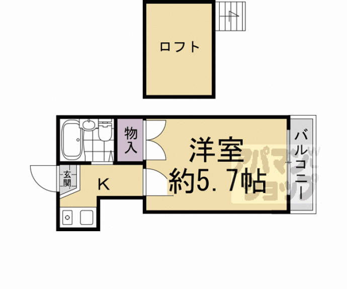 【レオパレス西院Ⅰ、Ⅱ】間取