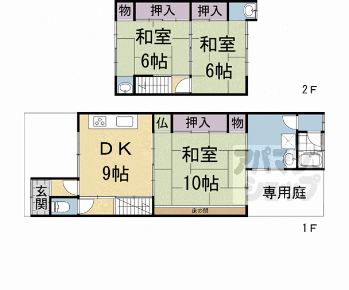 【綿森町西川貸家】間取