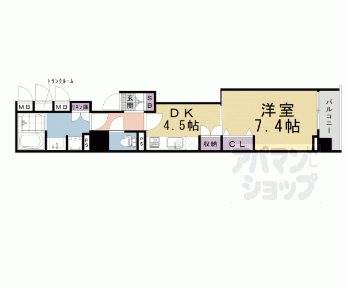 【CALM河原町二条】間取