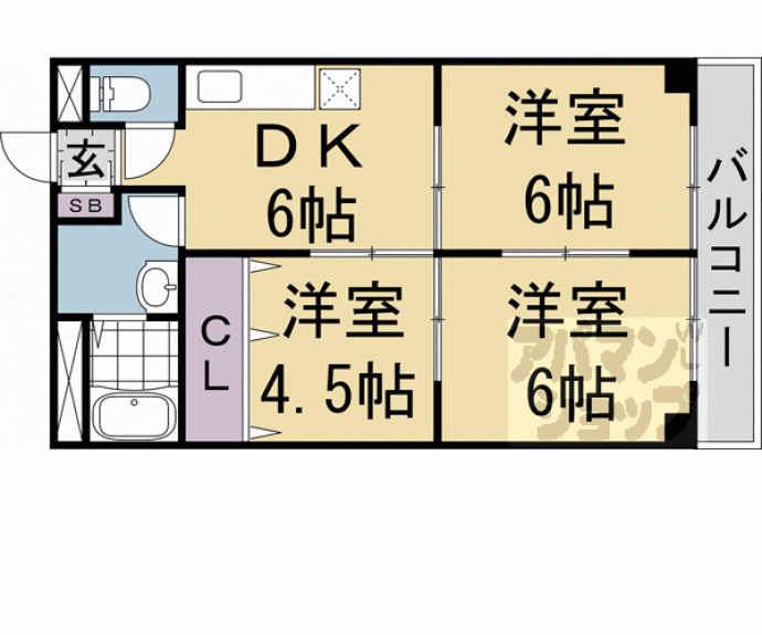 【西京極ハイツ】間取