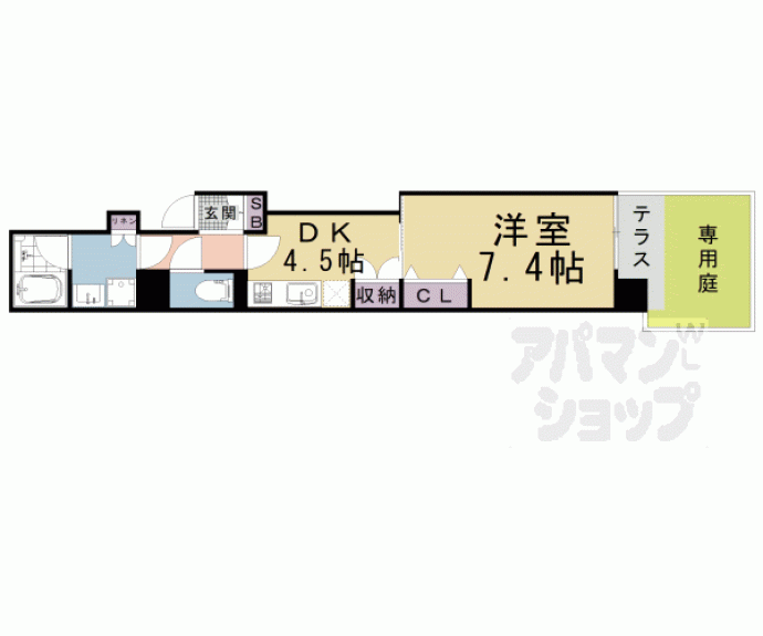 【ＣＡＬＭ河原町二条】間取