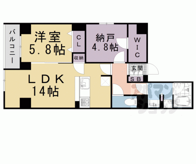 【CALM河原町二条】間取