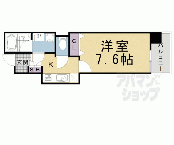 【ＣＡＬＭ河原町二条】間取