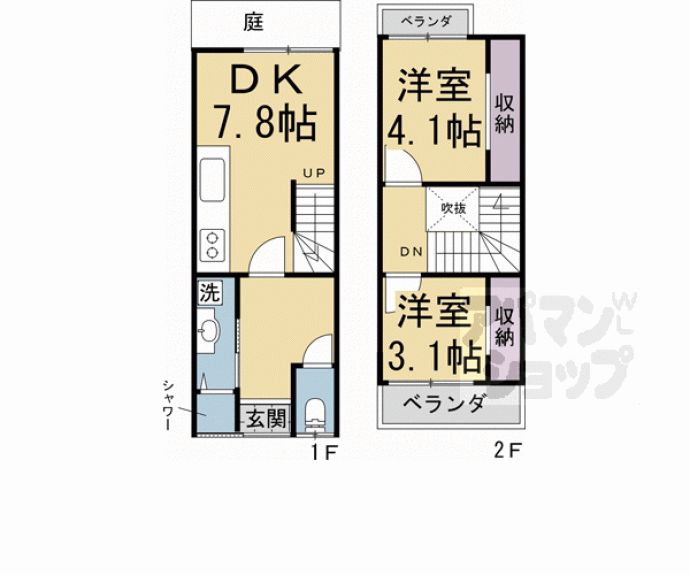 【二条城西側のお家】間取