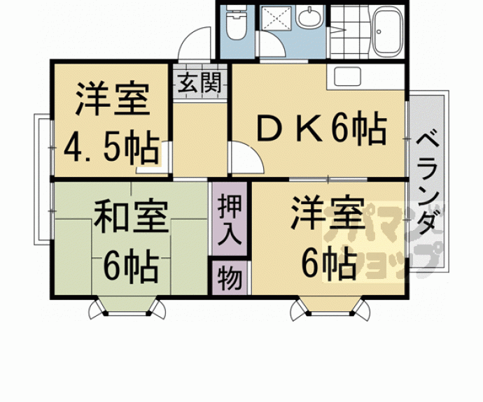 【嵯峨野グリーンパレス】間取