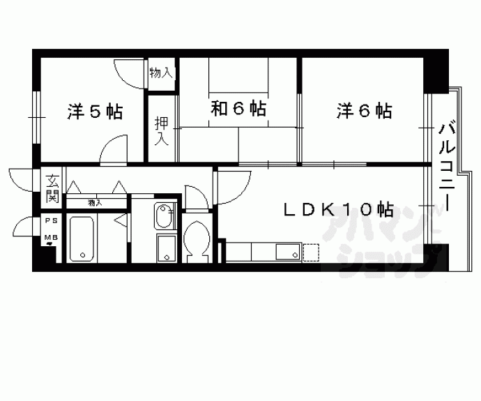 【サニークレスト祥山】間取