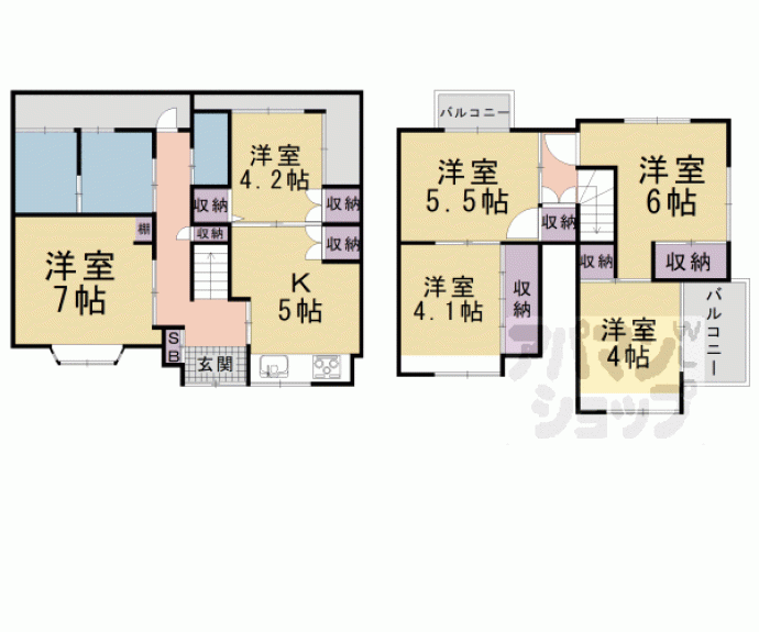 【竹鼻西ノ口町貸家】間取