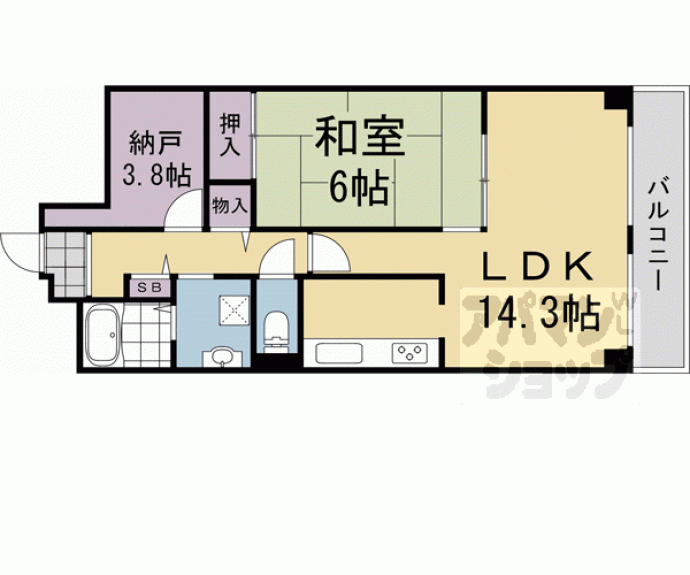 【パインフィールド吉祥院】間取
