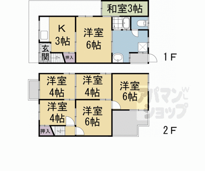 【南堀池83貸家】間取