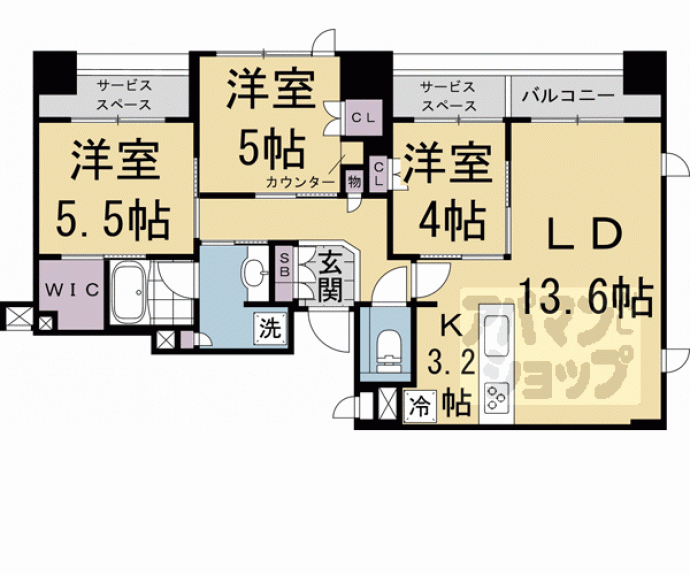 【プラウド京都二条城】間取