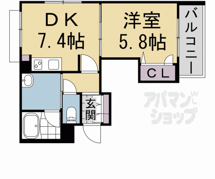 【ディアマンテ 鴨川五条】間取
