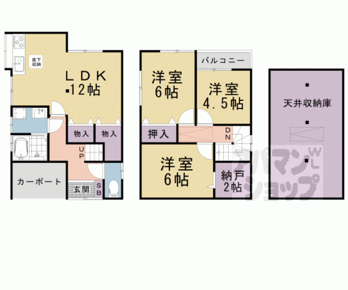 【小山御坊ノ内町貸家】間取
