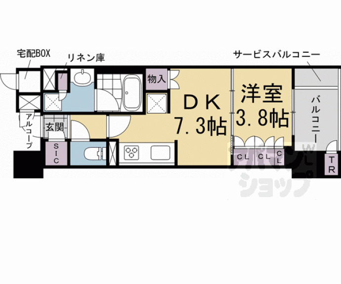 【ブランズ京都河原町通】間取