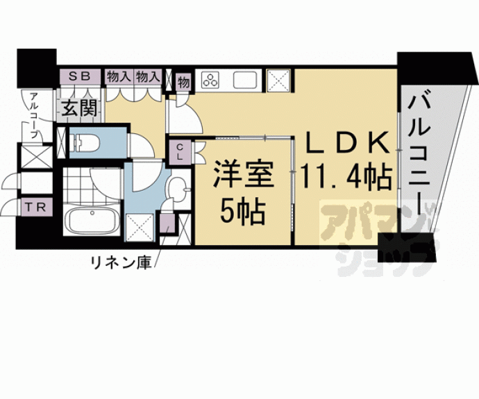 【ブランズ京都河原町通】間取