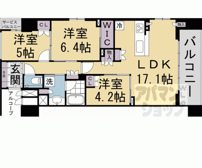 【ブランズ京都河原町通】間取
