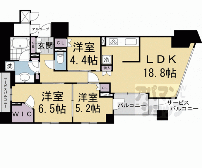 【ブランズ京都河原町通】間取