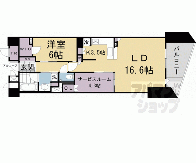 【ブランズ京都河原町通】間取