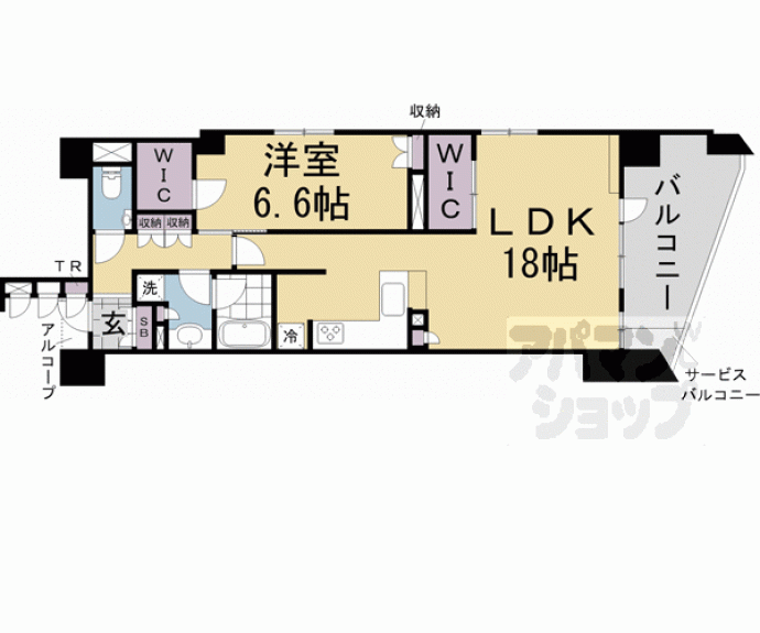 【ブランズ京都河原町通】間取