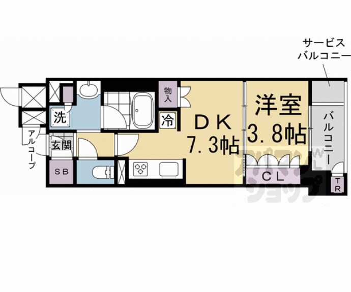 【ブランズ京都河原町通】間取