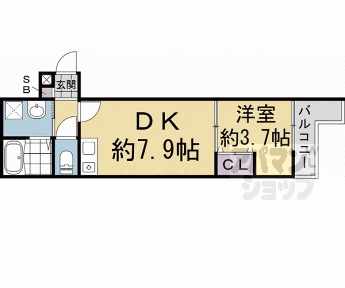 【仮称）深草仙石屋敷町　新築アパート】間取