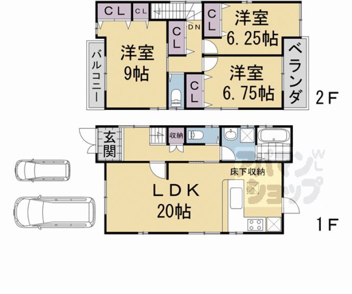【納所下野貸家】間取