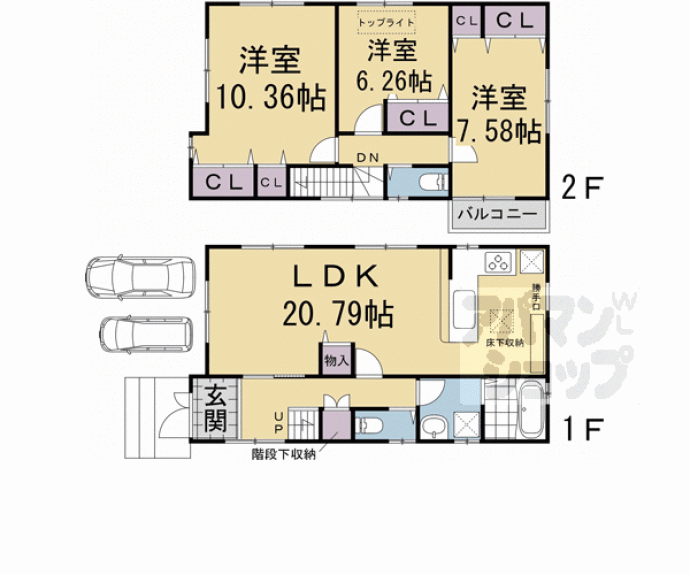 【納所下野貸家】間取