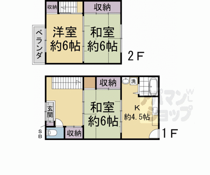 【善導寺町3-11貸家】間取