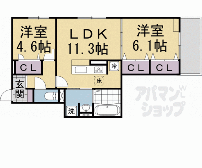 【ＧＲＡＭＭ北浜】間取